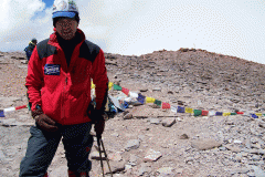 Andy am Gipfel des Aconcagua!