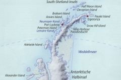 Kartenausschnitt Antarktische Halbinsel