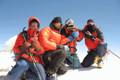 Hansjörg, Andreas, Andy & David am Gipfel