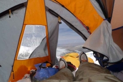 Blick aus dem Zelt im Camp 1 - 07-05-2011