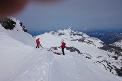 Thomas und Andy beim Ausstieg auf der Grögerschneid