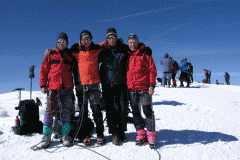 Gipfelfoto: Erich, Andy, Wolfgang, Hansjörg