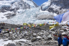 Mt. Everest Basislager mit Khumbueisbruch im Hintergrund (Foto: Wolfgang Klocker)
