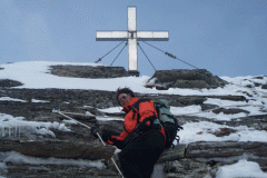 Andy kurz unter dem Gipfel des Eckkopf, 2868m (Goldberggruppe)