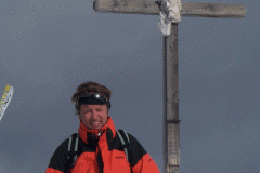 Andy am Gipfel des Großen Roßkopf, 2559m (Pragser Dolomiten)